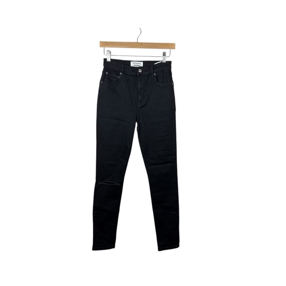 NWT Reformation High Rise Stretch Slim Jeans in Black Size 26 - Picture 5 of 11